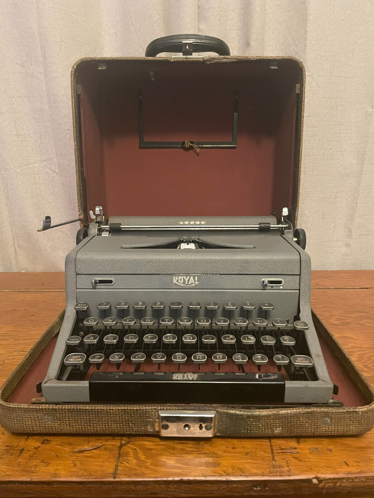 1940's Grey Royal Arrow Portable Typewriter