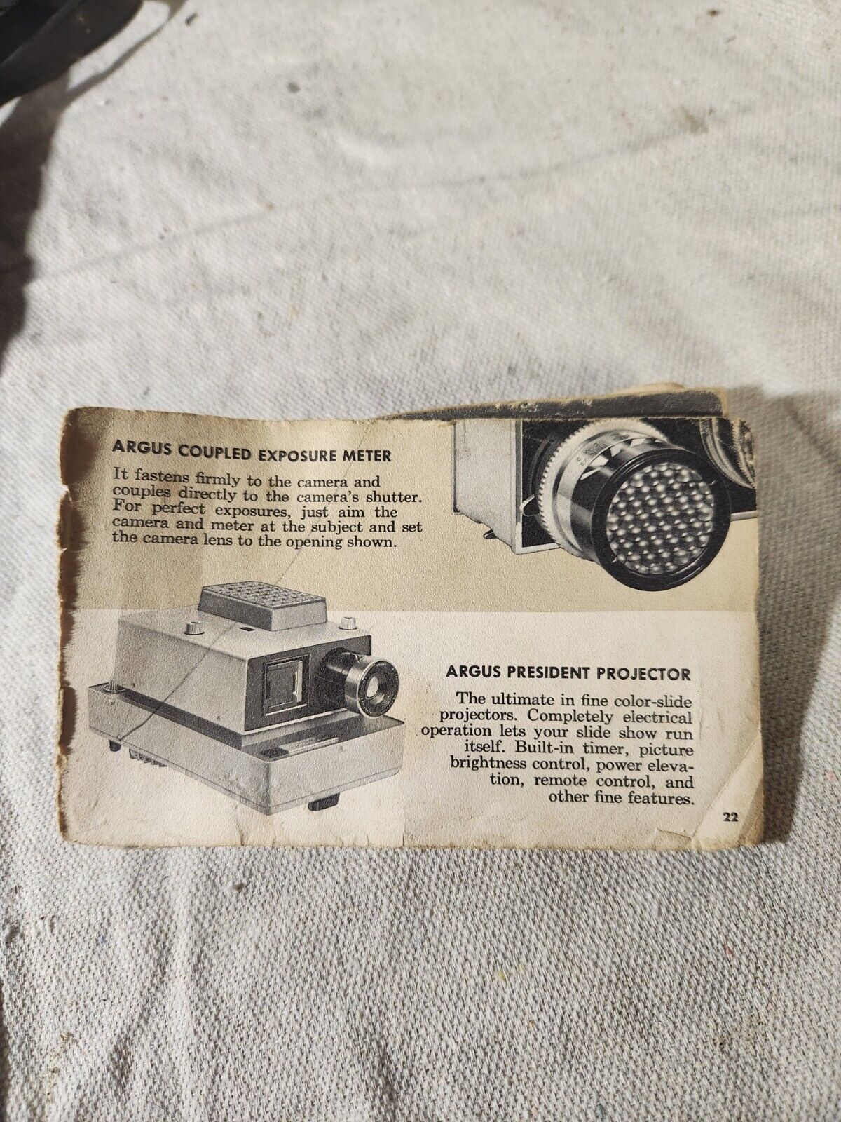 Vintage Argus C-33 Camera with flash attachment and documents