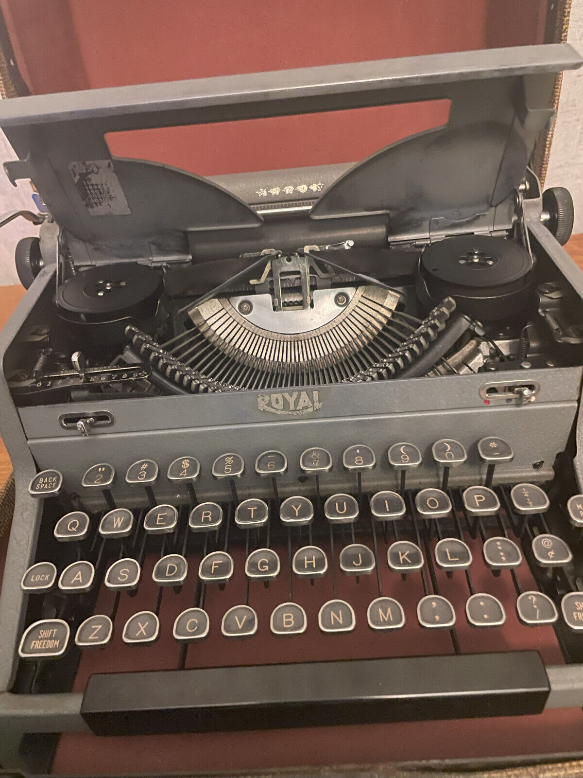 1940's Grey Royal Arrow Portable Typewriter